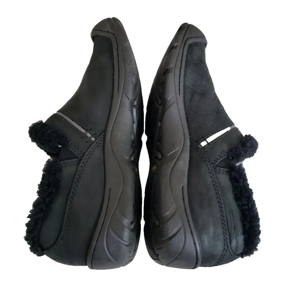 KEEN Women's Size 8 Crested Butte Black Sherpa Lined Slip On Shoes Casual